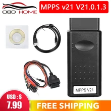 Obd2 mpps v21 auto ecu chip tuning interface mpps v16 v18 para edc15 edc16 edc17 mpps 16 multi-idioma pode flasher remap cabo