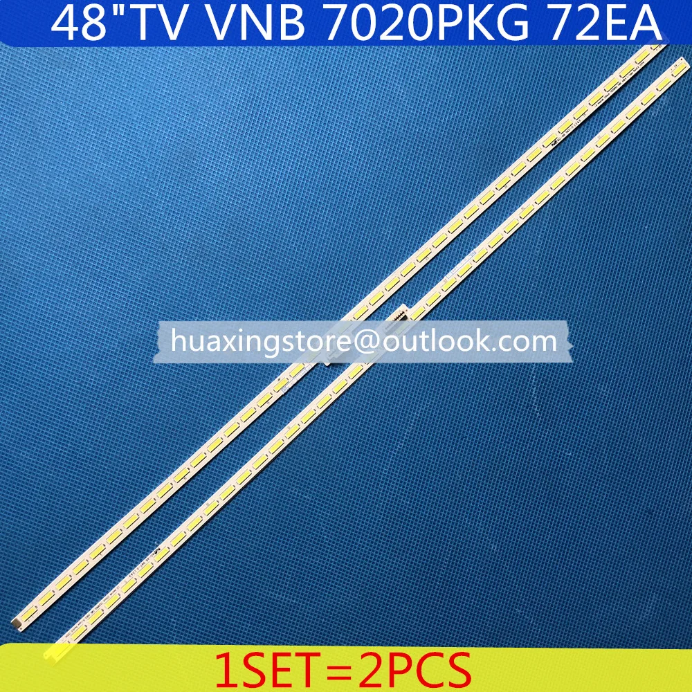 

1set=2pcs 606mm LED Backlight strip 72 Lamp For LGlnnotek 48"TV VNB 7020PKG 72EA REV0.2 VESTEL VES480UNVS-M01 VES480UNVS-3D-M01