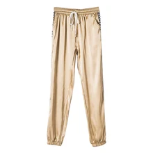 Ins/черные и белые клетчатые строчки контрастного цвета с эластичной резинкой на талии, повседневные штаны, свободные дамские шаровары