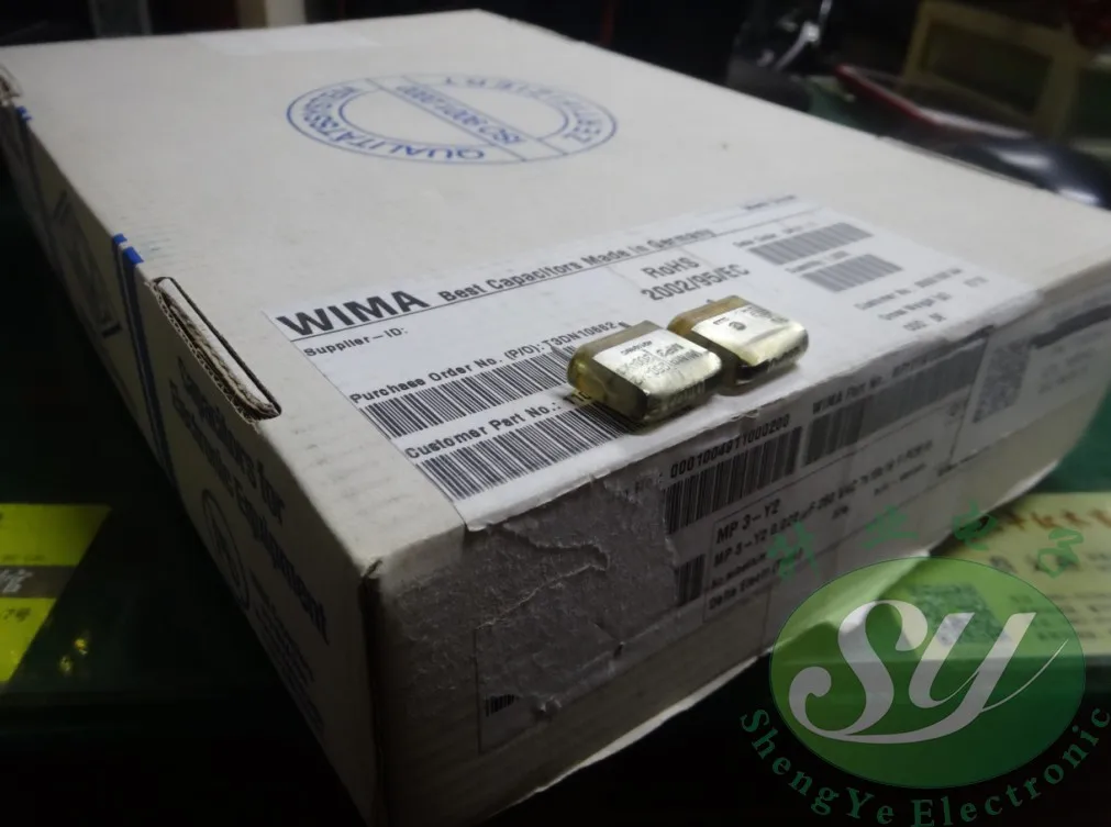10 шт в упаковке, новая WIMA MPY20W2220FET MP3 0,022 мкФ 250VAC 300VAC PCM15 22NF 223/300VAC Y2 P10MM MP3-Y2 22N 0.022U 250V~ Y2 300V~ X1