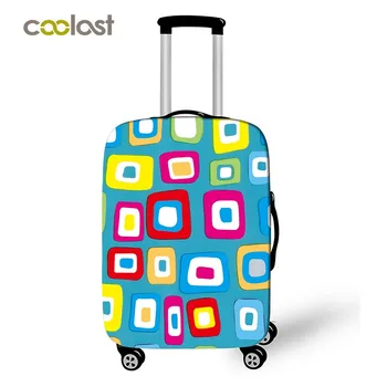

Geometric Pink Suitcase Protective Covers 18-32 Inch Trolley Luggage Cover Elastic Trip valise Case Cover Travel Accessories