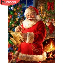 Хуакан своими руками Рождественская Алмазная картина Полная площадь блестящая вышивка с героями мультфильмов Санта Клаус изображение горного хрусталя