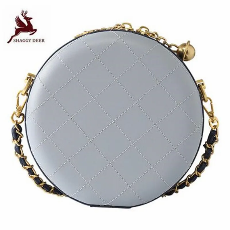 

Fashion Casual Small Circular Single Shoulder Crossbody Bags Metal Chains Customized Mini Bags