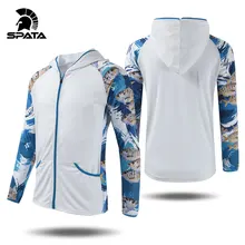 SPATA – vêtements de pêche à manches longues pour hommes, manteaux UV, chemise de pêche, sweat à capuche, nouvelle collection 2021
