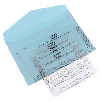 

New 4PCS/Set Craft Addressing Guide Notebook Letter Envelope Stencil Set Templates Ruler