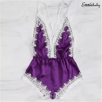 

Sexy Women Satin Lingerie Nightwear Underwear Sleepwear Babydoll Lace Clothes /BY
