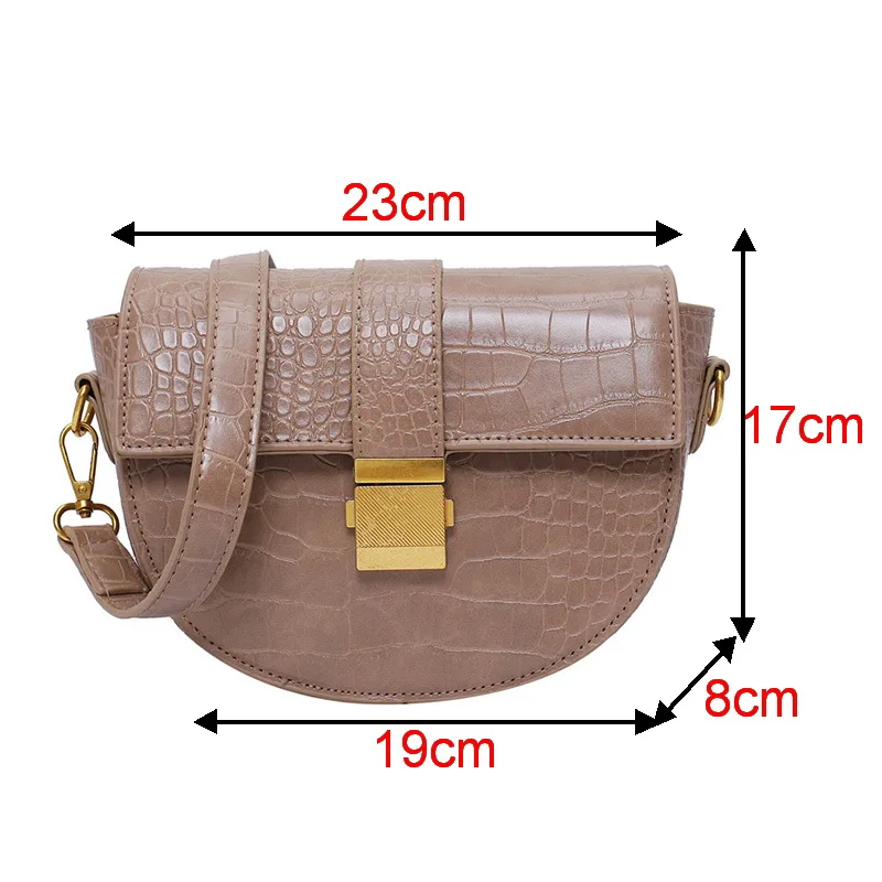 Mododiino кожаная седельная сумка с каменным узором, сумка через плечо, сумка через плечо, сумка-мессенджер с замком, дизайнерская женская сумка от известного бренда DNV1263
