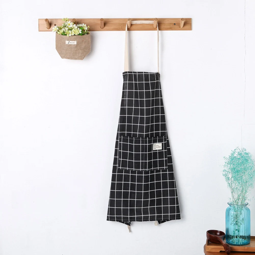 SINSNAN New Hot Fashion Lady Women Men Adjustable Cotton Linen High-grade Kitchen Apron For Cooking Baking Restaurant Pinafore