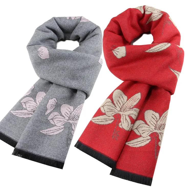Winter warm scarf men wool Tassel double Fine Chinese Red Scarves winter new Fashion Cashmere Scarf for Men Shawls and wraps |