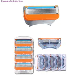 4Pcs Excellent Shaving 5 Layers Razor Blades Compatible For Men Face Care