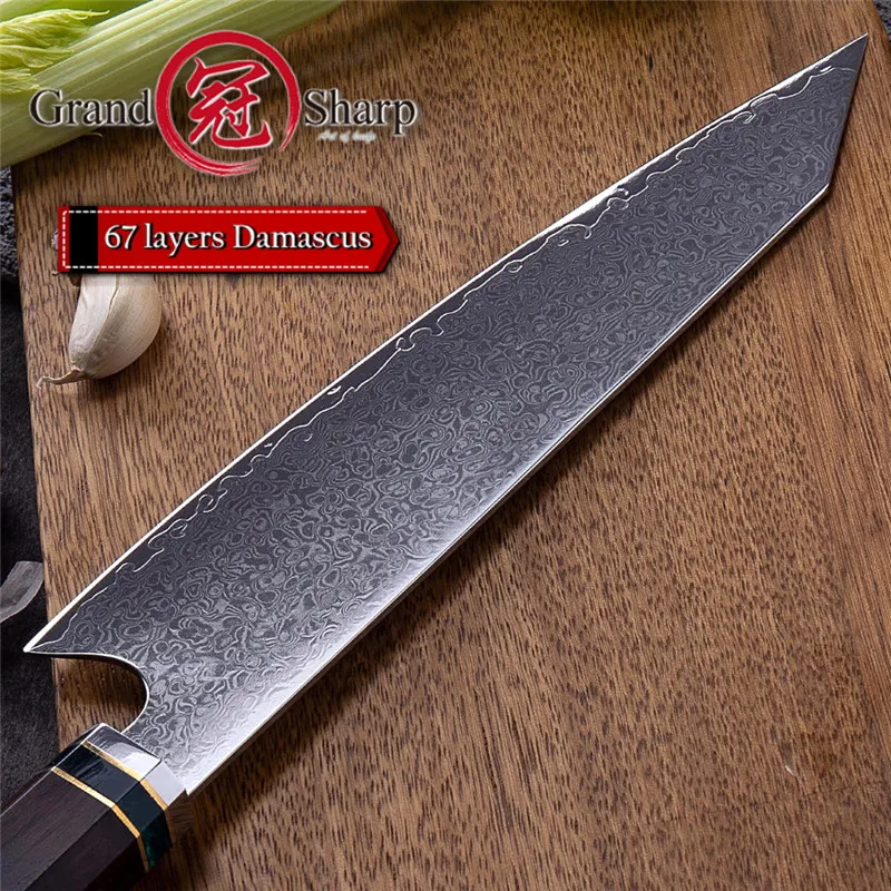 Шеф нож GRANDSHARP из дамасской стали 67 слоев 8 2 дюйма|Кухонные ножи| |