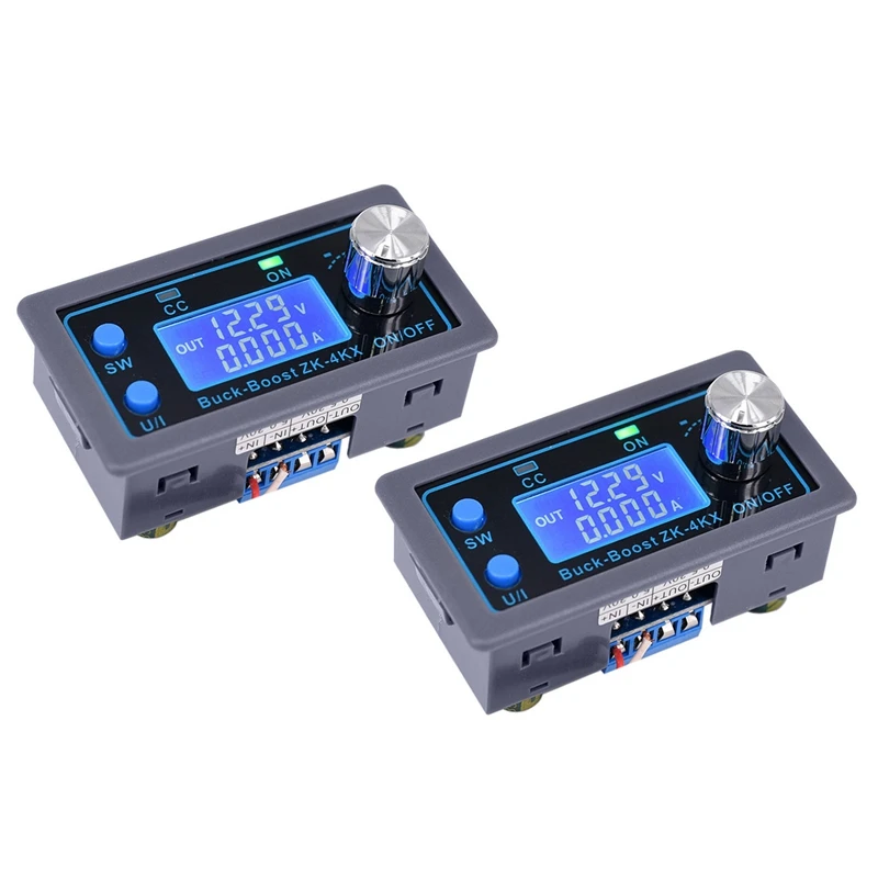 

ZK-4KX CNC DC DC Buck Boost Converter CC CV 0.5-30V 4A Power Module Adjustable Regulated Power Supply (2 Pcs)
