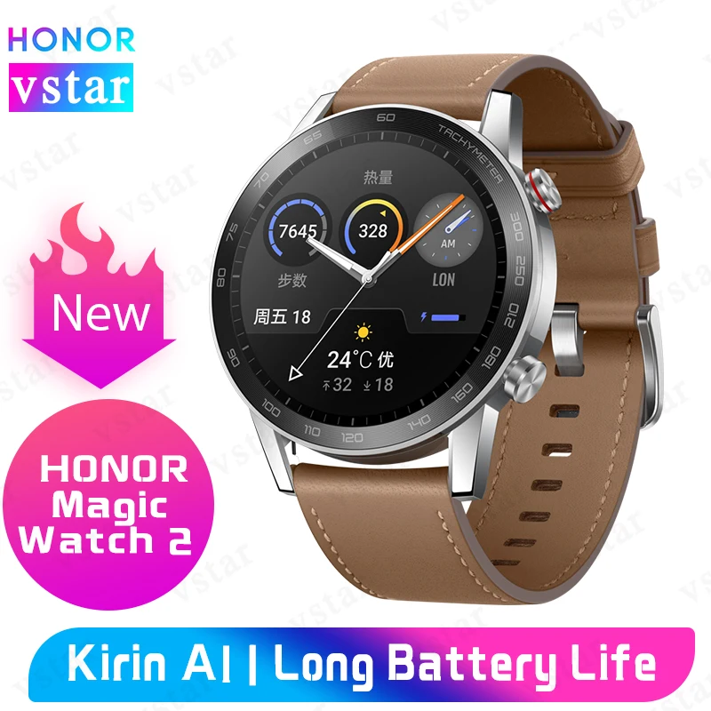 Оригинальные часы HONOR Magic 2 Смарт с кислородом крови Kirin A1 трекер сердечного ритма