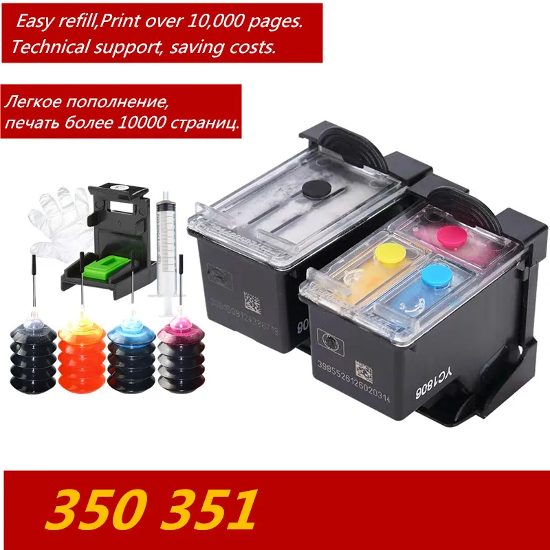 Gracemate 350 351XL перезаправляемый картридж Замена для Hp 350 351 D4200 C4480 C4580 C4380 C4400 C4580 C5280 C5200 C5240