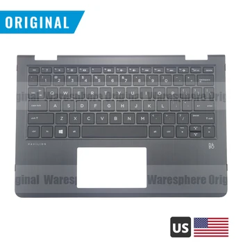 

95% New Palmrest Upper Case for HP Pavilion X360 11-AD 11M-AD Top Cover With Keyboard L26518-001 Black