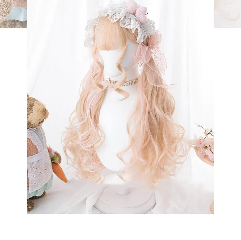 Маленькая Маргаритка Лолита японские длинные вьющиеся волосы принцесса сладкий японский Лолита парик Лолита косплей парик Красный Лолита парик