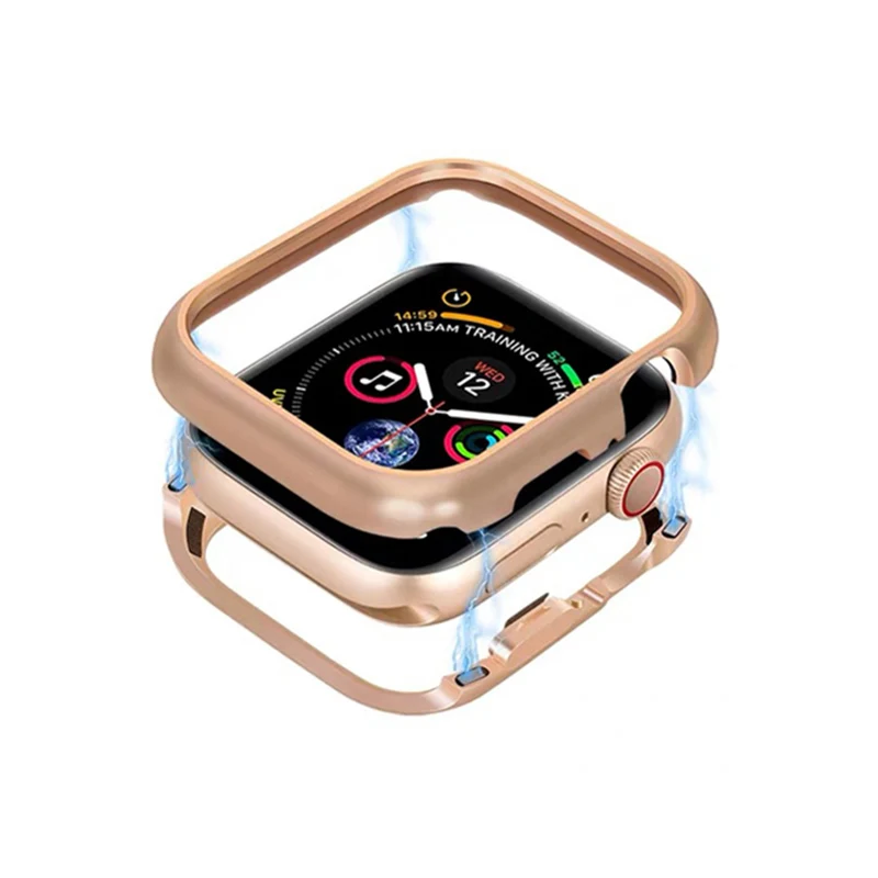 Защитный чехол для экрана для Apple Watch 4 3 band iwatch band 42 мм 44 мм 38 мм 40 мм ударопрочный защитный чехол для корпуса 44 - Цвет: Золотой