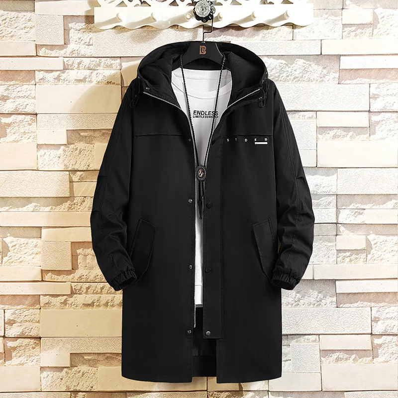 

Popular Brand Large Size Plus-sized Menswear Plus-sized Autumn And Winter Jacket Men's Fat Brother Trench Coat Europe And Americ