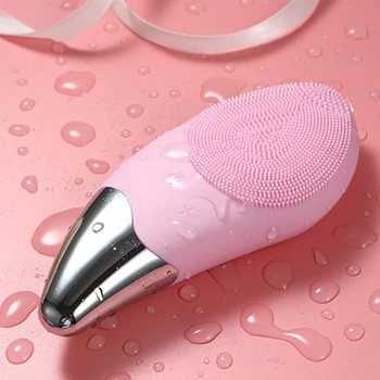 

Electric Silicone Facial Cleansing Brush Waterproof Pore Deep Cleaning Skincare Massager Blackhead Remover Face Washing Brush