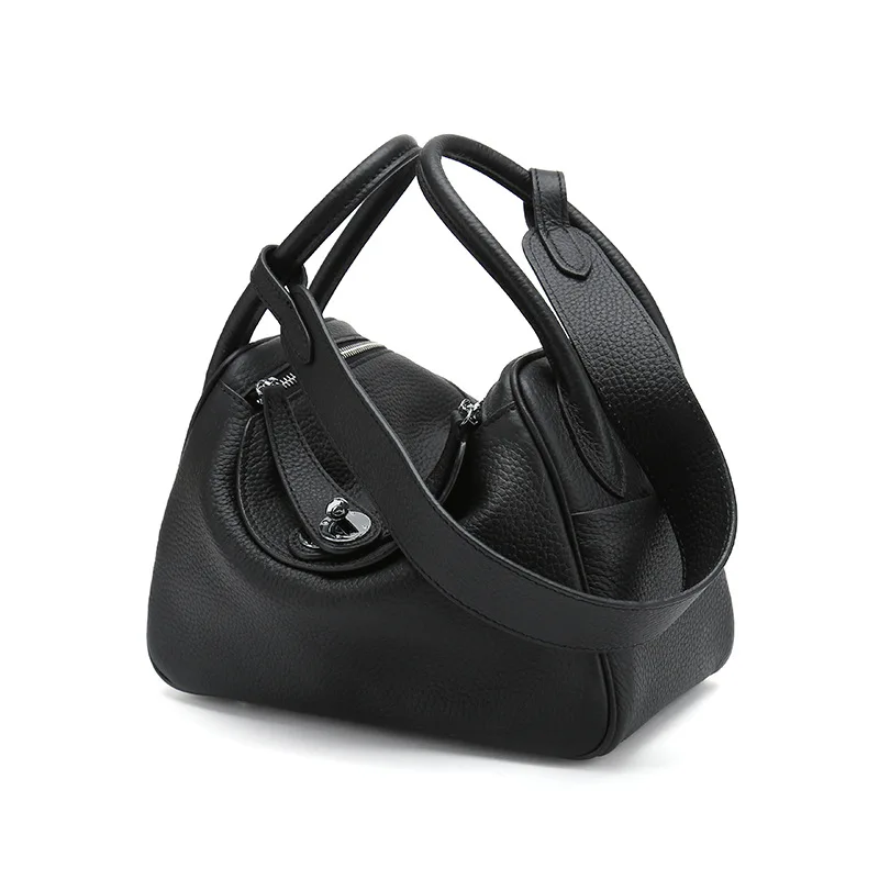 

2008 New Genuine Leather lady litchi pattern medicine boxbag