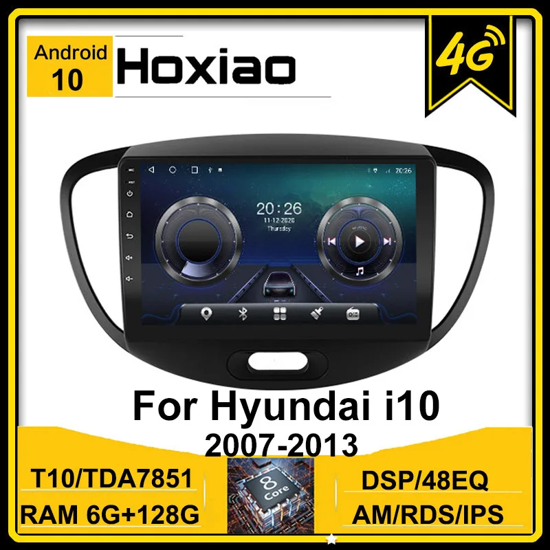 Автомобильный dvd-плеер на основе Android для Hyundai i10 2007 2008 2009 2010 2013 автомобильное радио