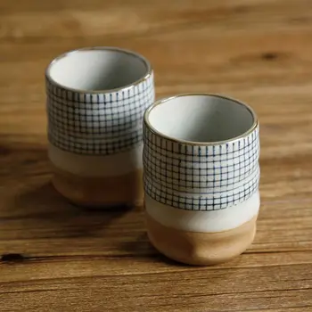 

Creative ceramic teacup Japanese cups milk cup retro coarse pottery Coffee cup