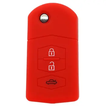 

3 Button Folding Car Remote Control Silicone Protective Sleeve Case For Mazda 6 M3 Remote Control Cover Wear Resistant