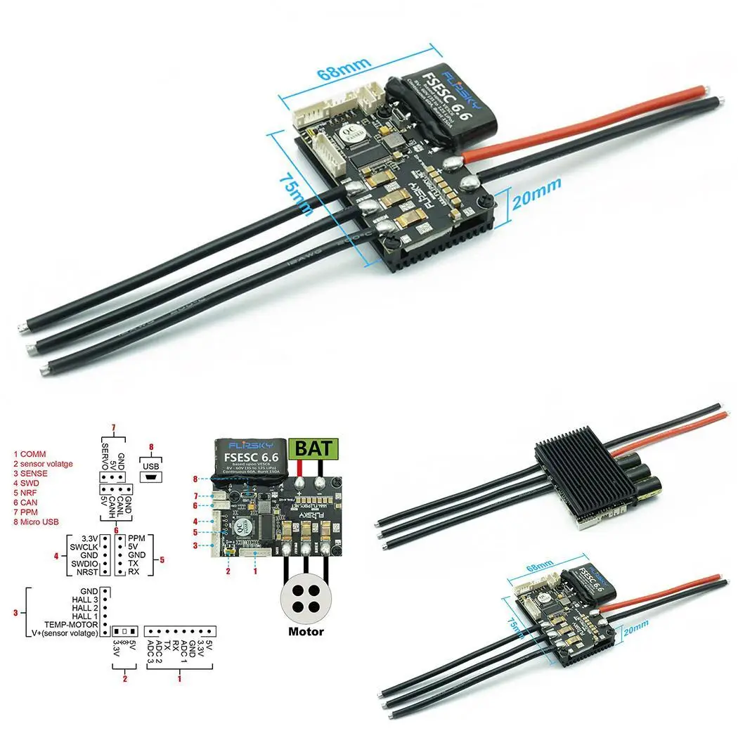 

FSESC6.6 Simple Edition Electric Skateboards Accessories V Golf Carts ABI, HALL, AS5047 3.40 Accessories