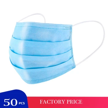 

30/50pcs 3 Layer Non-woven Dust Masks Filter Masks Anti Dust DisposableFace Mouth Mask