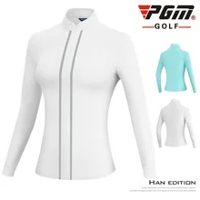 PGM Женская одежда для гольфа спортивная куртка с длинными рукавами ветровка Женская куртка на молнии стоячий воротник пальто Гольф тренировочная одежда