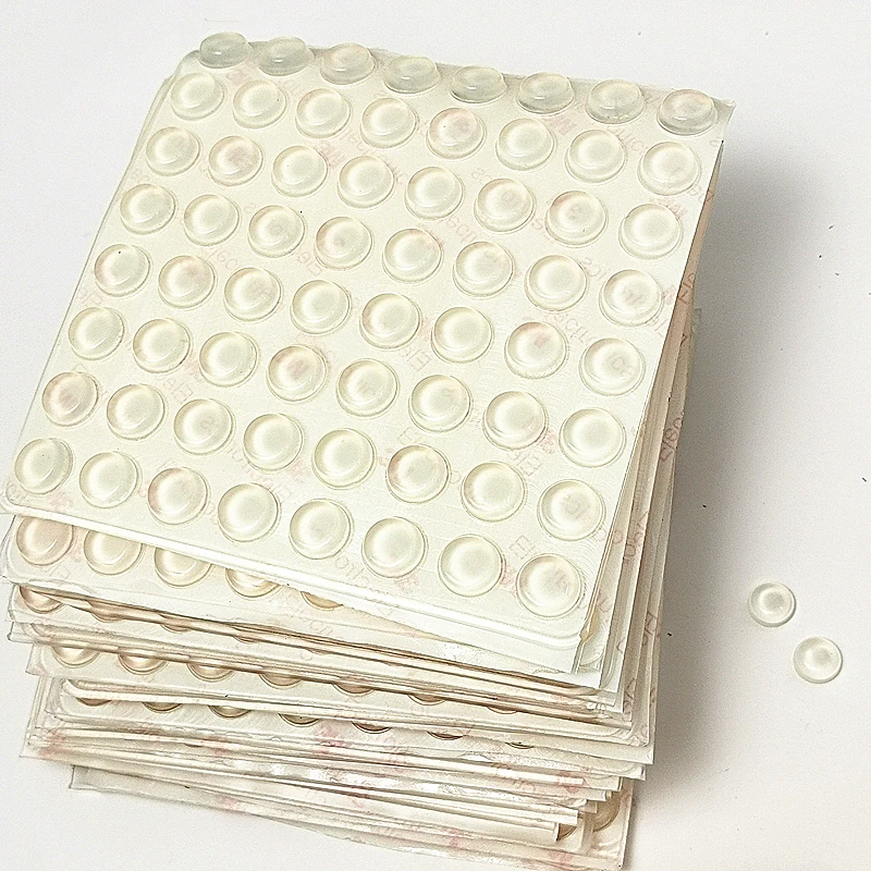Silicone Furniture Pads Silicone Door Stoppers 16Sets Silicon Rubber Kitchen Cabinet Door Pad Self-Adhesive Bumper Stop Rubber Damper Buffer Cushion Hardware Pads