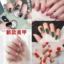 Summer New Style Wear Nail Tips Toenail Patch Fake Nails Finished Product Silver Metal Toenails Stickers