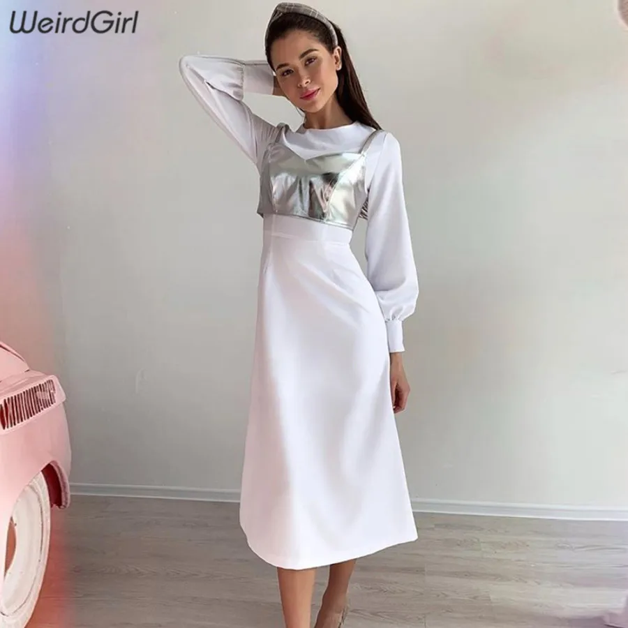 Weirdgirl Женская Осенняя Новинка camis однотонная Серебристая сексуальная клубная вечерние топы с v-образным вырезом без рукавов тонкий женский топ на бретелях