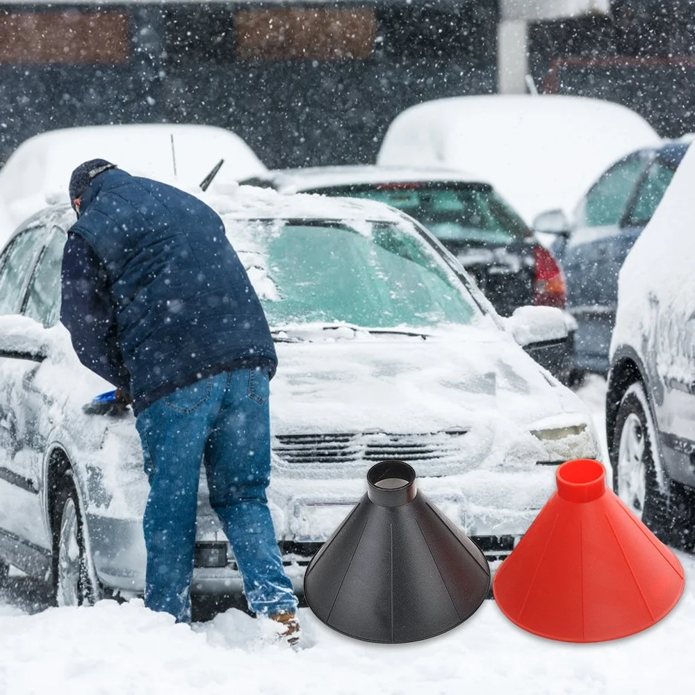 

Auto Car Magic Window Windshield Car Tool Scraping Ice Scraper Shaped Funnel Snow Remover Deicer Cone Deicing