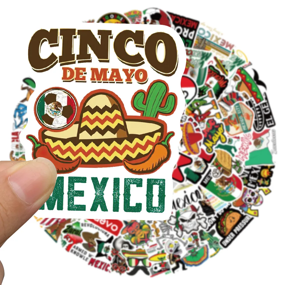 Fashion Stickers Decorative Stickers Car Sticker Decal Fashion Mexico Food Stickers 50/100pcs For Guitar Kids TOY Bicycle Motorcycle Skateboard Snowboard Laptop Luggage Decals