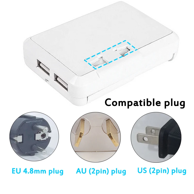 Универсальный адаптер для путешествий, розетка 2USB, зарядное устройство, адаптер для мобильного телефона, планшета, по всему миру