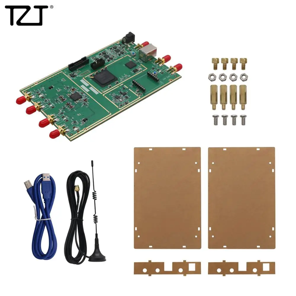 TZT 70 МГц 6 ГГц 10DBM радио с определенным по B210 SDR акриловый корпус USB3.0 совместимый USRP