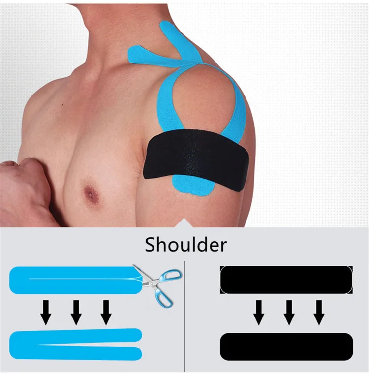 2 размера, водонепроницаемая кинезиологическая лента, Спортивная восстанавливающая лента, обвязка, для спортзала, фитнеса, тенниса, бега, для колена, защитная муфта для мышц, аксессуары