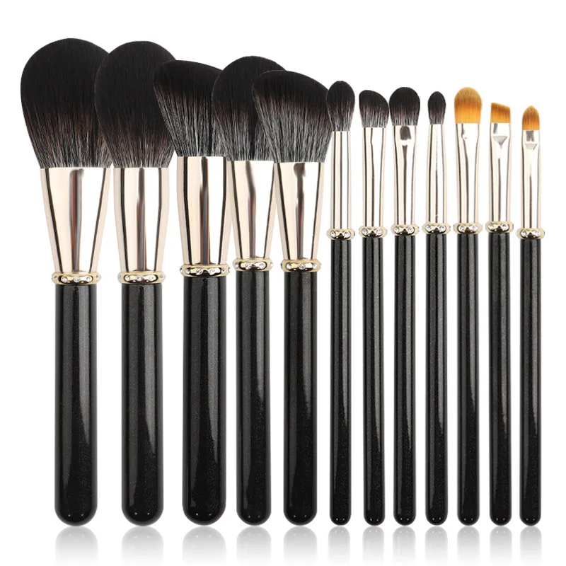 

12pcs Soft wool Diamond Makeup Brushes Professional Set Concealer Powder Synthetic Hair Blend Cosmetic Eye Shadow Makeup Tools