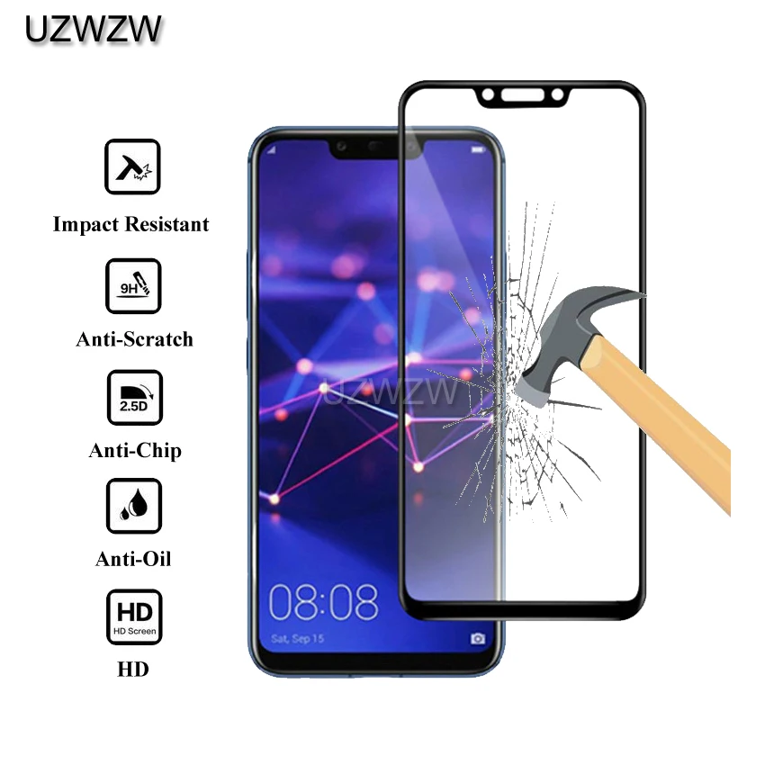 2 шт полное покрытие из закаленного стекла для huawei mate 20 lite/mate 20 Защитное стекло для экрана huawei mate 20 lite