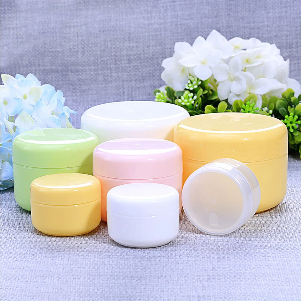 Pot à cosmétiques en plastique, 10 pièces, 10g/20g/30g/50g/100g, échantillon quotidien illable, crème pour le visage, de remerciement, maquillage, beaucoup