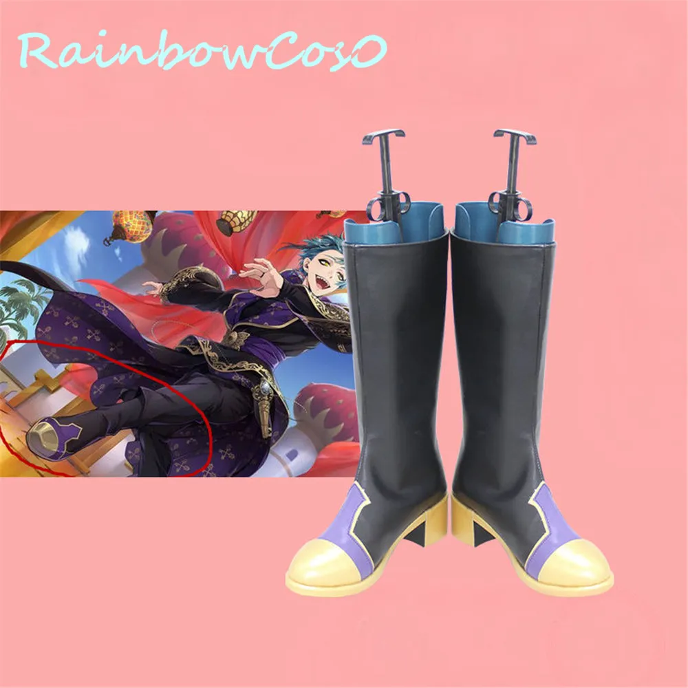 Twisted-Wonderland Riddle Ace Deuce Spade Trey Clover Cater Cosplay Scarpe Stivali Halloween Rainbowcos0 W975