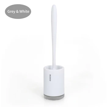 

ECOCO Toilet Brush and Holder Set Bathroom Bowl Brush Hollow Drainage Holder Soft Cleaner Brush with Caddy Bathroom Accessories