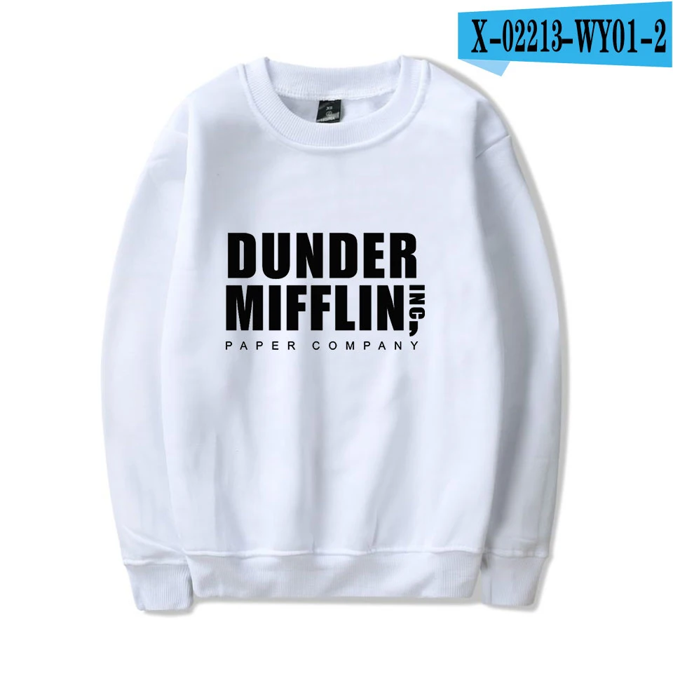 White Офис, ТВ-шоу, dander Mifflin, толстовки для мужчин и женщин, пуловер с круглым вырезом, уличный Модный пуловер, осенние толстовки с длинным рукавом - Цвет: White
