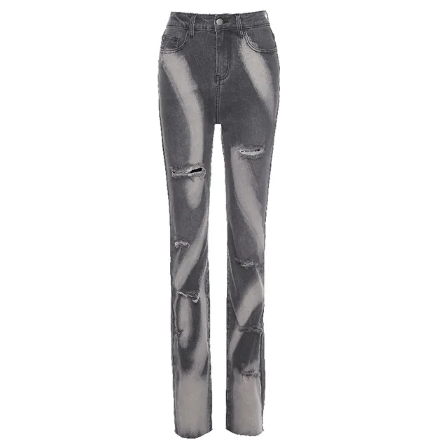 2021 Ripped Denim Distressed Jeans Skinny Hoge Taille Uitgesneden Mode  Potlood Broek Streetwear Bodycon Hot Broek Pants - Jeans - AliExpress