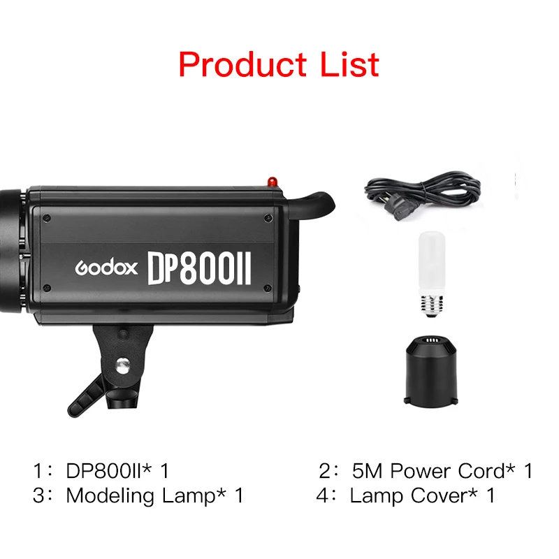 US $338.00 Godox DP800II 800Ws GN88 Professional Studio Strobe With BuiltIn Godox 24G Wireless X System Offers Profession Shooting