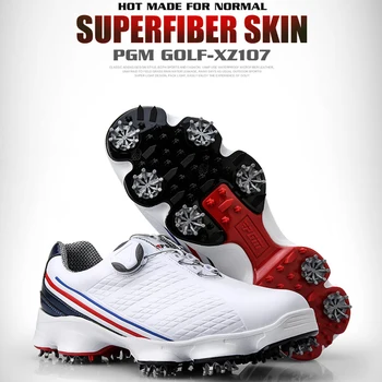 

Professional Golf Men Shoes Waterproof Antiskid Shoes Breathable Button Buckle Sports Shoe Spiked Nail Sneakers XR-Hot