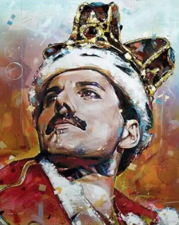 

New 5D DIY Diamond Painting Queen Freddie Mercury Diamond Embroidery Rhinestone Picture Full Diamond Mosaic Home Decoration Gift