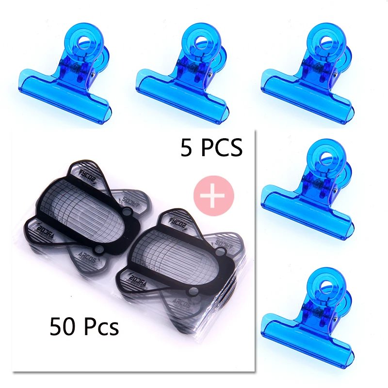 50 PVC 5 blue Новинка; 1/5/10 шт./компл. русский кривая C ногтей защемления зажимы мульти Функция инструмент акриловых ногтей щипчики заколки аксессуары для маникюра - Цвет: 50 PVC 5 blue