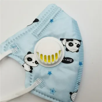 

Children KN95 Colorful Panda Fox Mask With Valve Kid Child FFP2 Mascara Face Filter Respirator Reusable Mask FPP